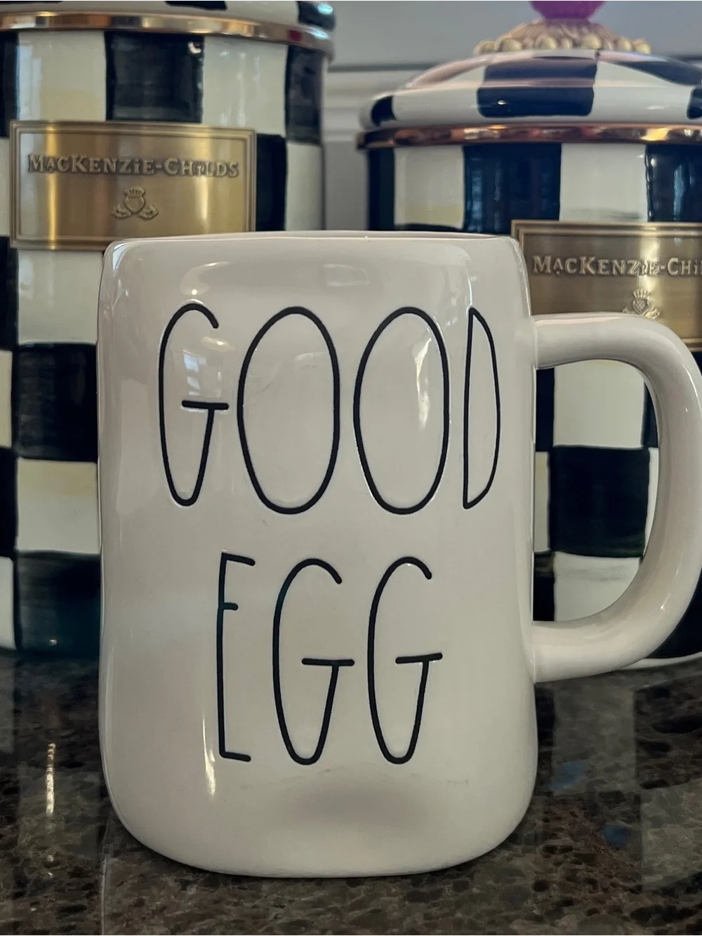 Rae Dunn Dual Sided GOOD EGG/BAD EGG Mug